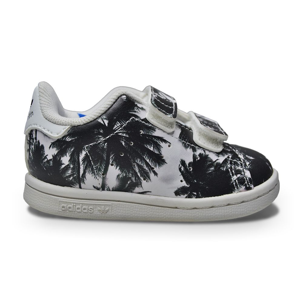 Adidas Stan Smith CF Infants BA8470 White Black Palm Trees – Foot World