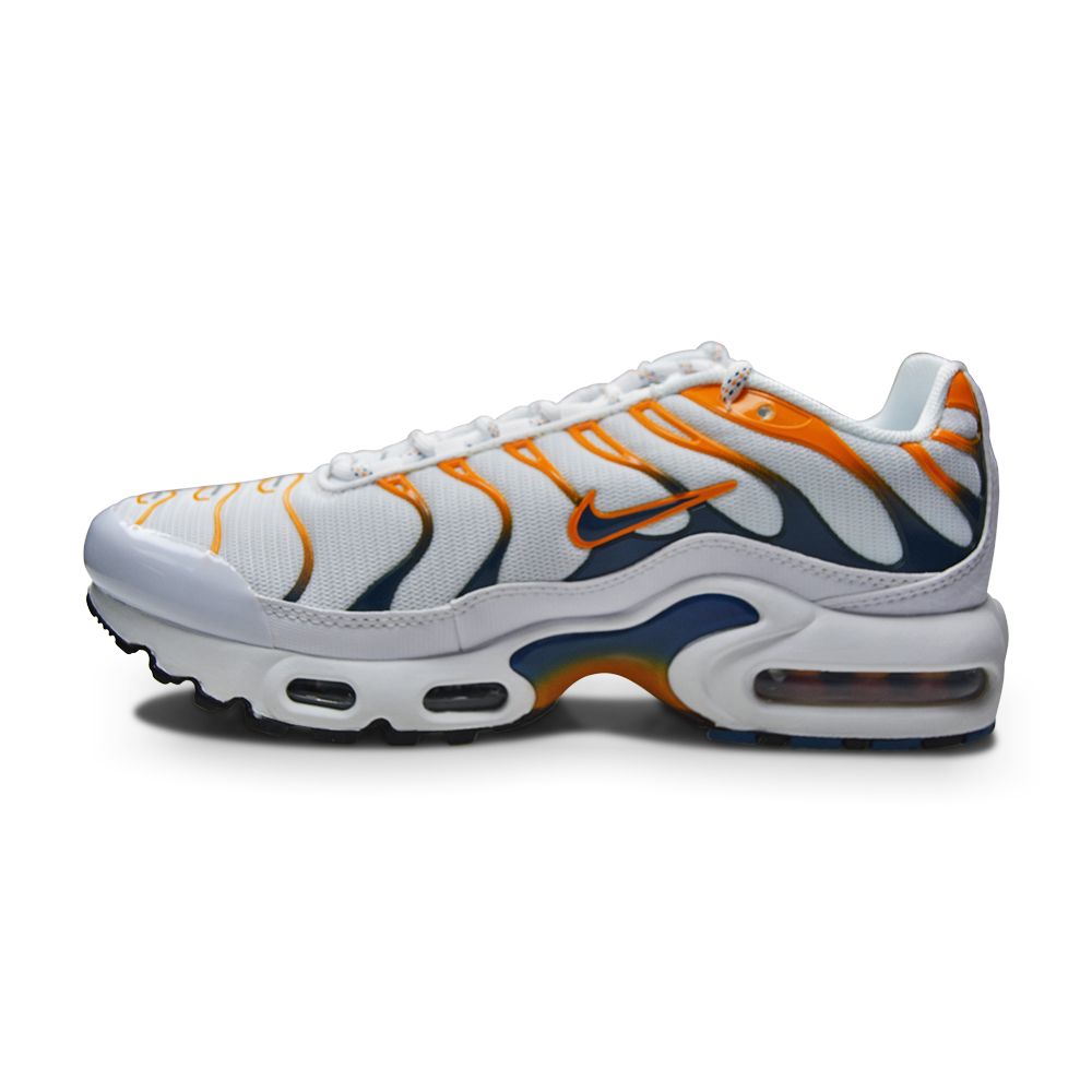 Juniors Nike Air Max Plus (GS) - DV7083 100 - White Marina Kumquat Black-Juniors-Nike-Nike Air Max Plus-sneakers Foot World