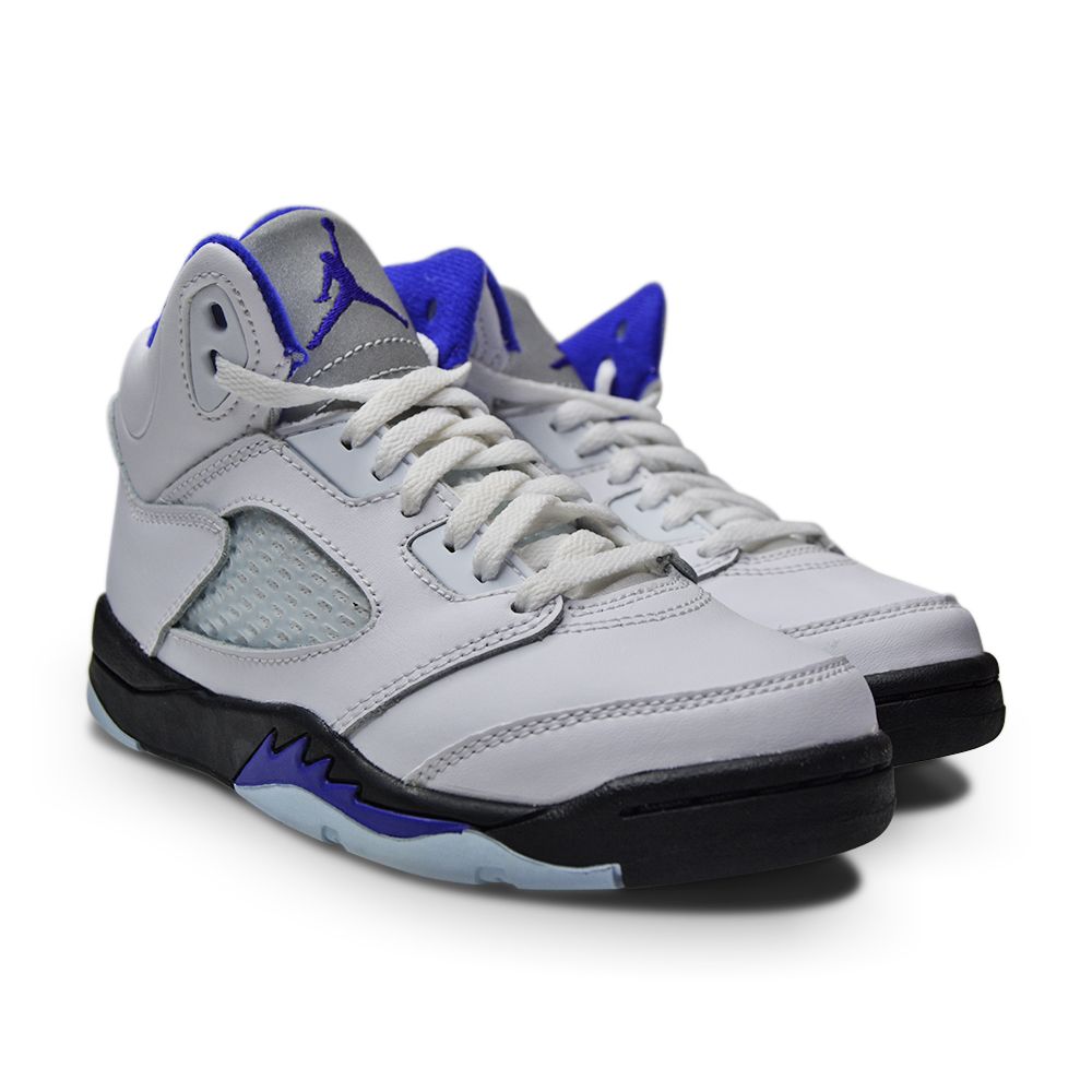 Kids Nike Air Jordan 5 Retro (PS) - 440889 141 - White Dark Concord Black