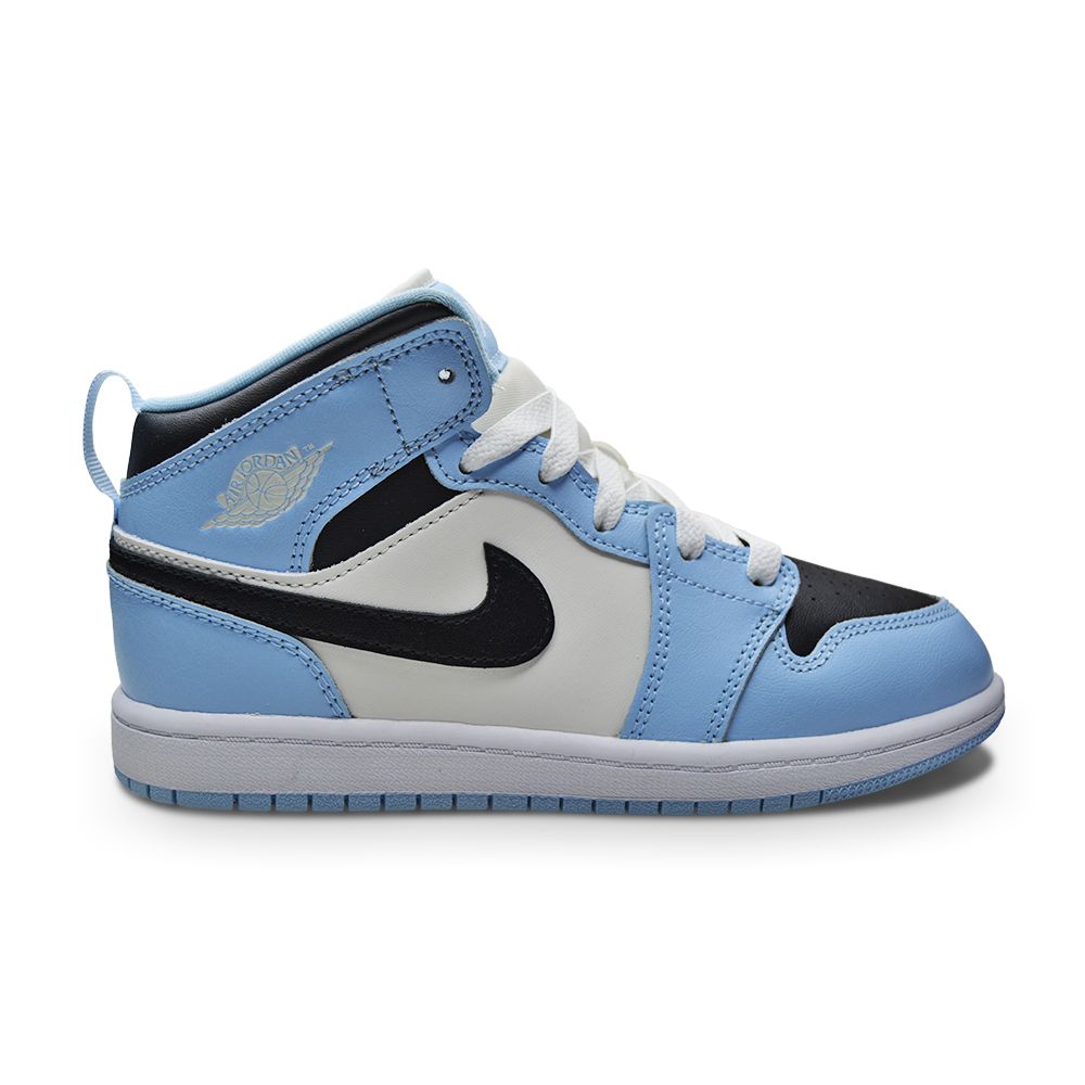 Kids Nike Jordan Mid (PS) 640737 401 Ice Blue Black Sail