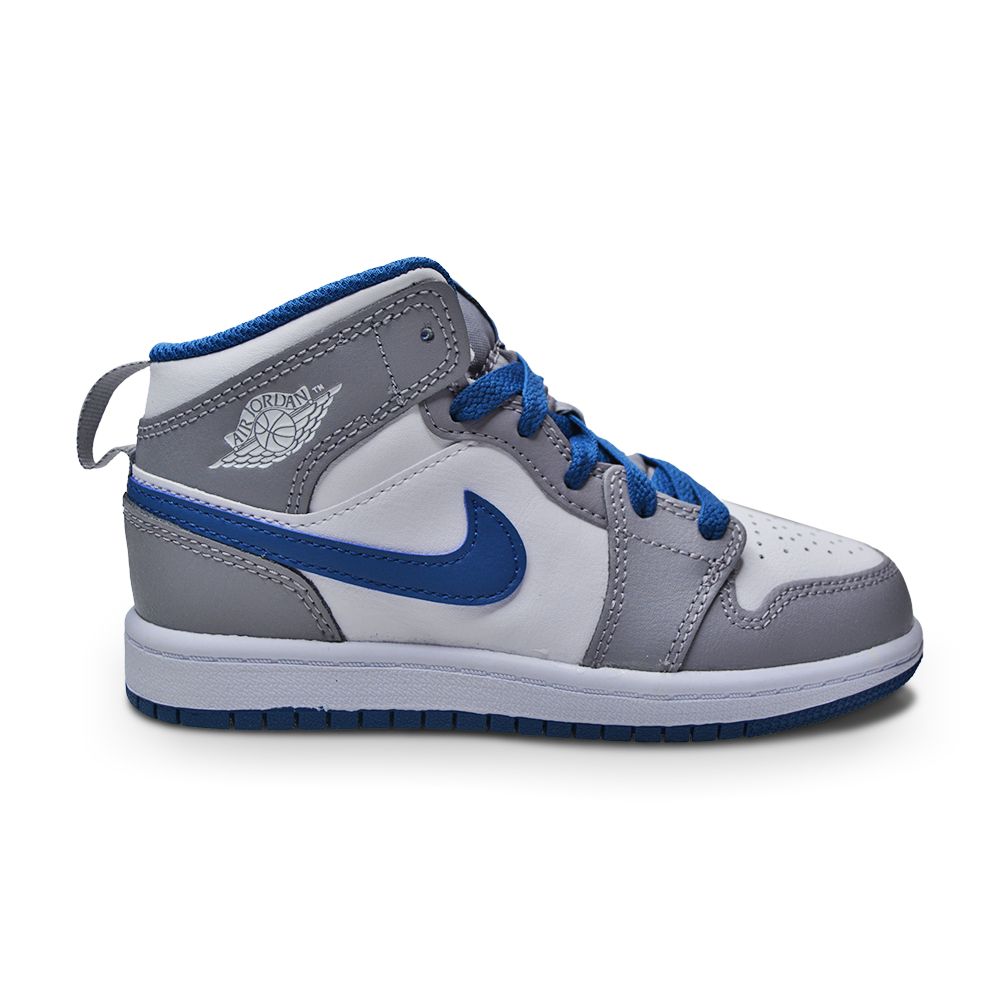 Kids Nike Jordan Mid (PS) DQ8424 014 Cement Grey White True Blue