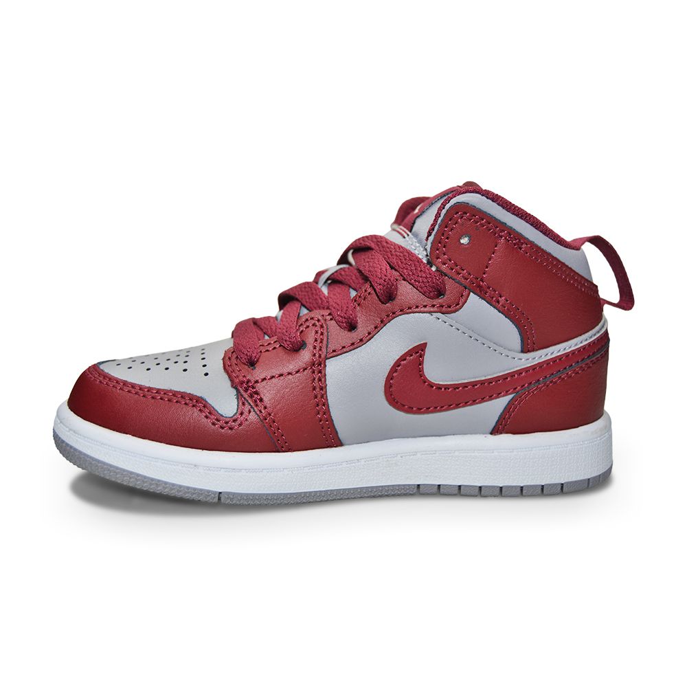 Kids Nike Jordan 1 Mid (PS) - DQ8424 615 - Cherrywood Red White