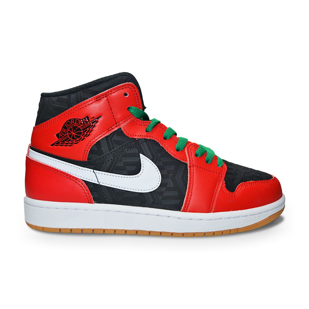 Mens Nike Air Jordan Mid SE DQ8417 006 Black Fire Red White