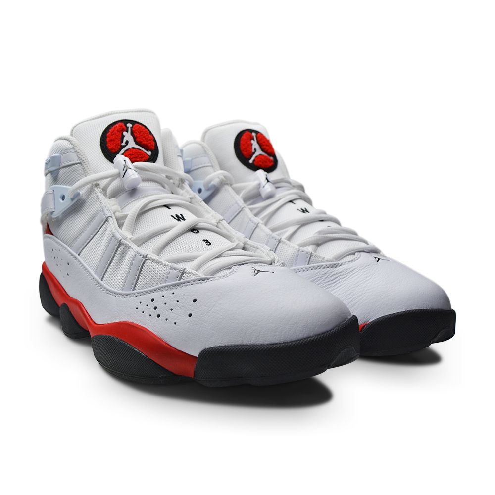Mens Nike Jordan 6 Rings - 322992 126 - White Red Black
