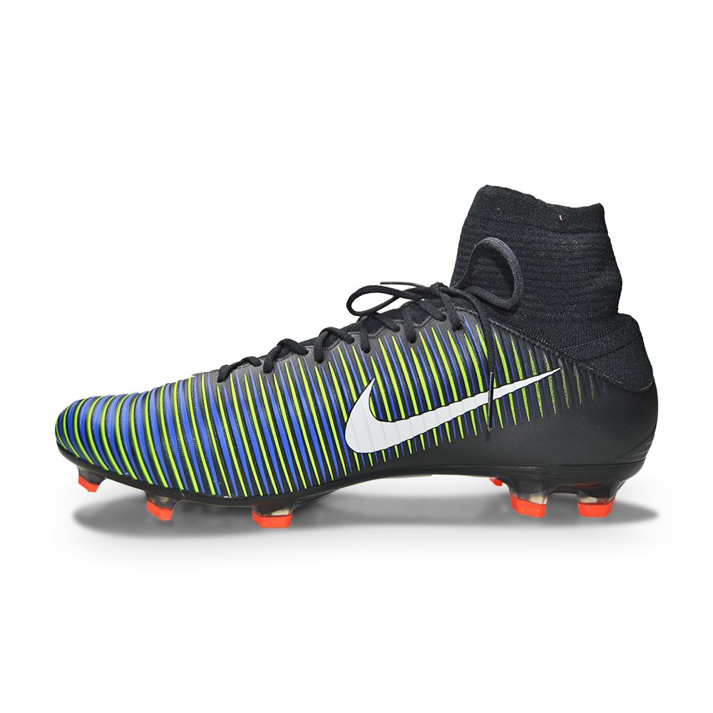 Mens Nike Mercurial Veloce III DF FG - 831961 013 - Black White Electric Green-Mens-Nike-sneakers Foot World