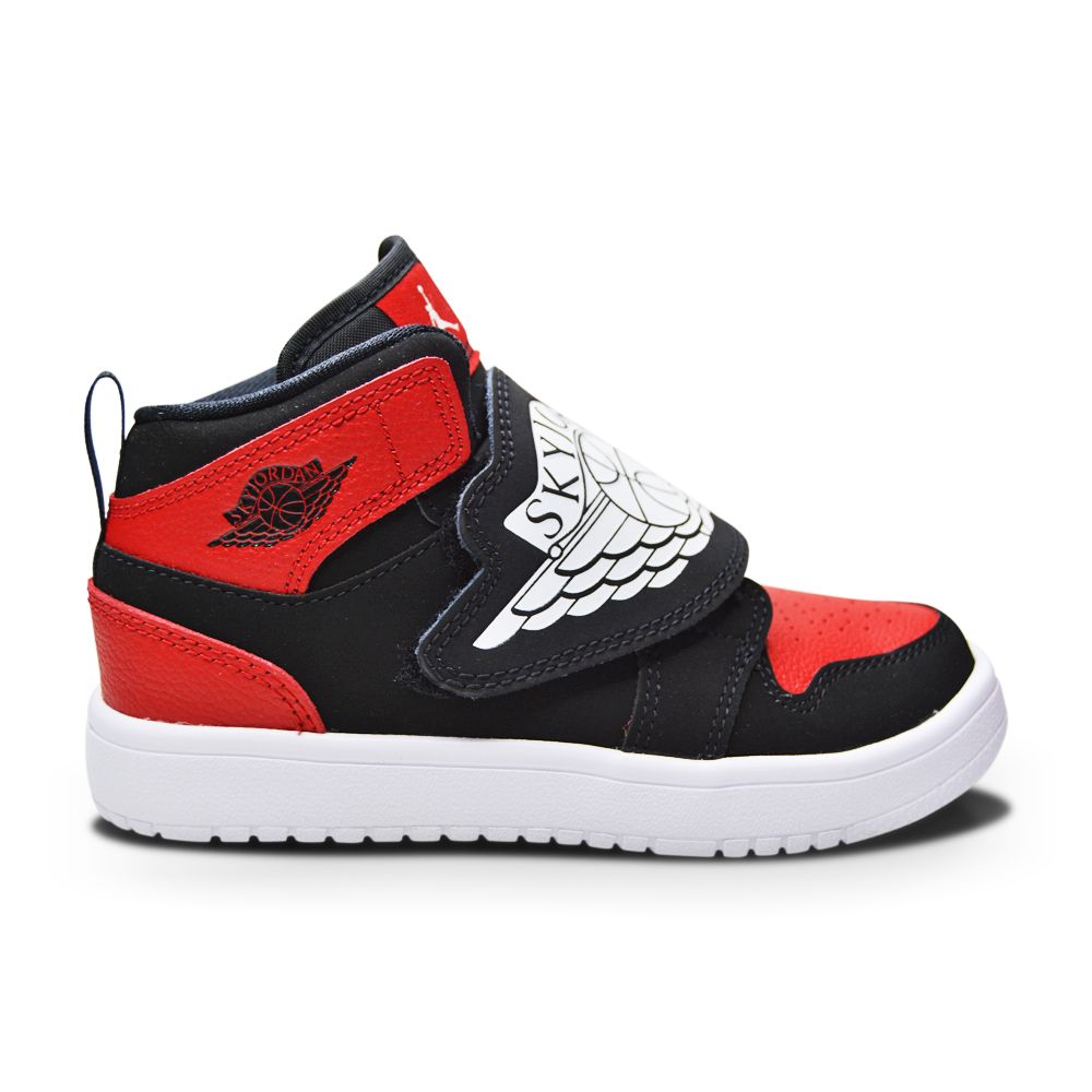 Kids Nike Sky Jordan 1 (PS) - BQ7197 001 - Black White Gym Red