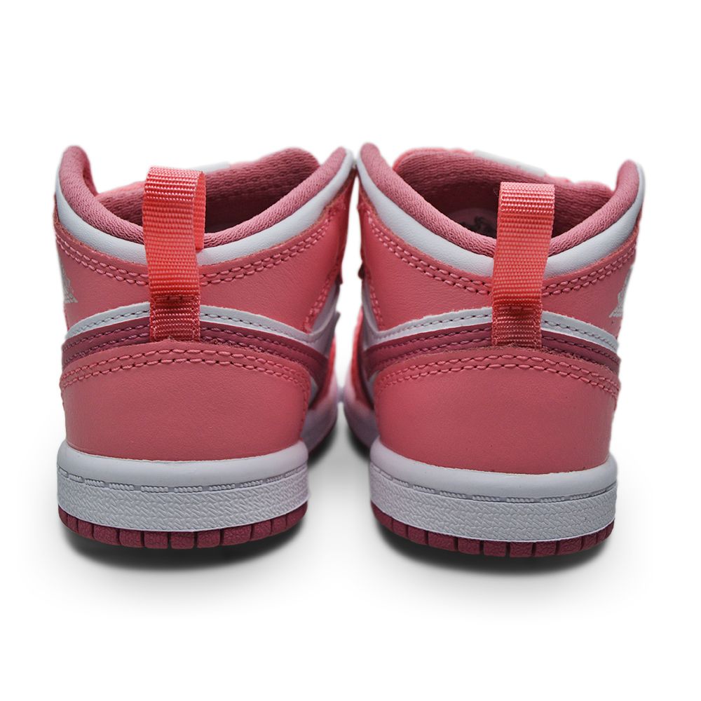 Infants Nike Jordan 1 Mid (TD) - DQ8425 616 - Coral Chalk Desert Berry White