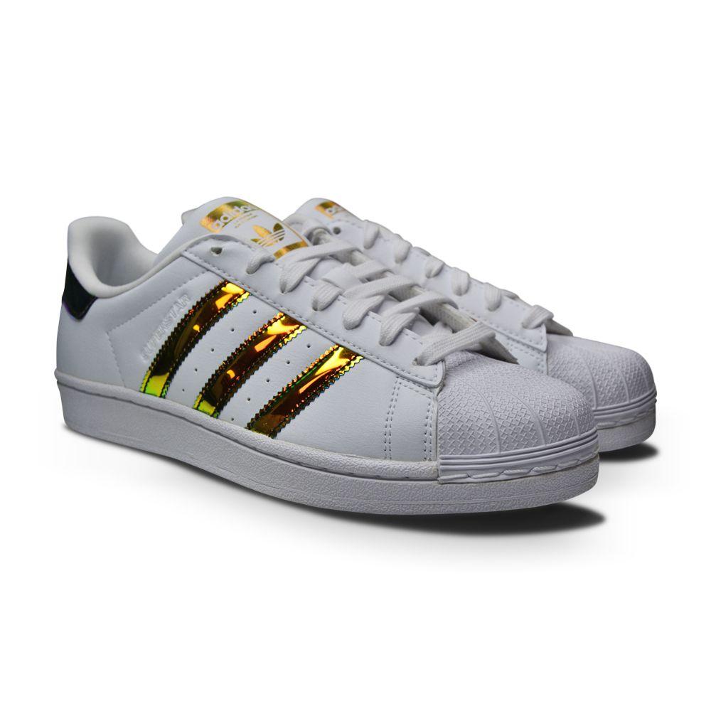 Juniors Adidas Superstar J - CP9837 - White Gold-Adidas, Junior Footwear, Juniors (3-6), Nike Junior Footwear, Super Star-Foot World UK