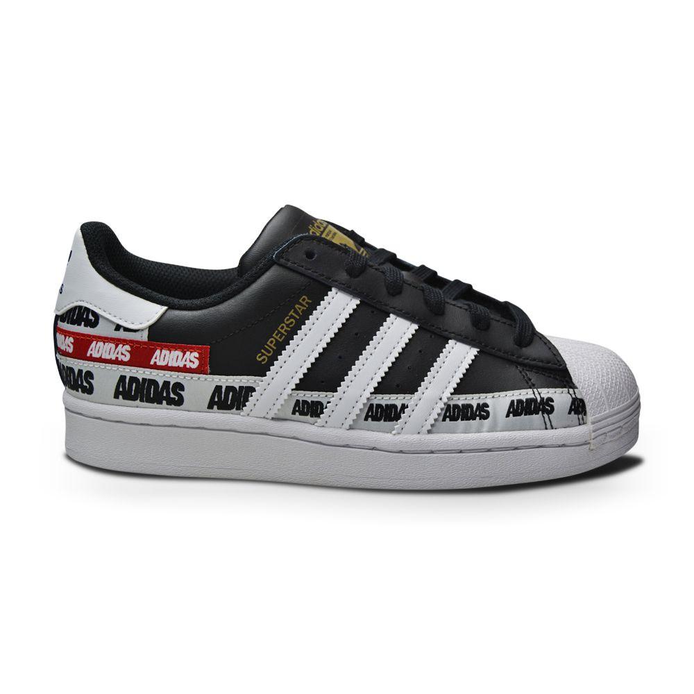 Juniors Adidas Superstar J - FX5872 - Black Superstar Taping-Adidas, Adidas Brands, Junior Footwear, Juniors (3-6), Super Star-Foot World UK