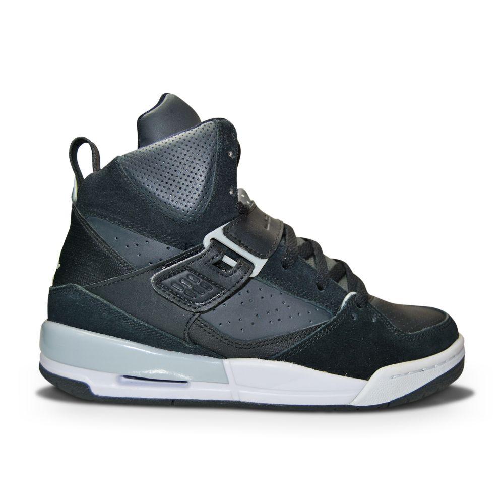 Juniors Air Jordan Flight 45 High (GS) -524865 043- Black Wolf Grey Anth White-*Rare*, Flight, Jordan, Jordan *Rare*, Junior Footwear, Nike, Nike Junior Footwear-Foot World UK
