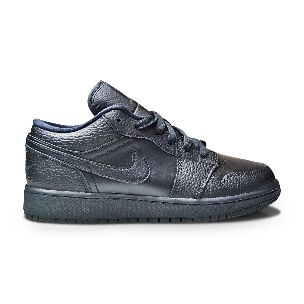 Juniors Nike Air Jordan 1 Low (GS) - 553560 091 - Triple Black-Juniors-Nike-sneakers Foot World