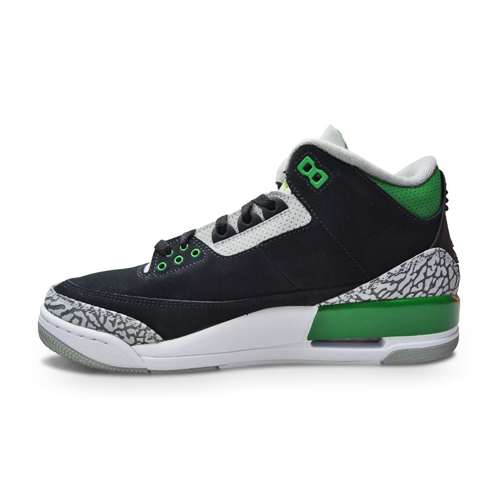 Juniors Nike Air Jordan 3 Retro (GS) - 398614 030 - Black Pine Green Silver White-Juniors-Nike-195243743163-Foot World