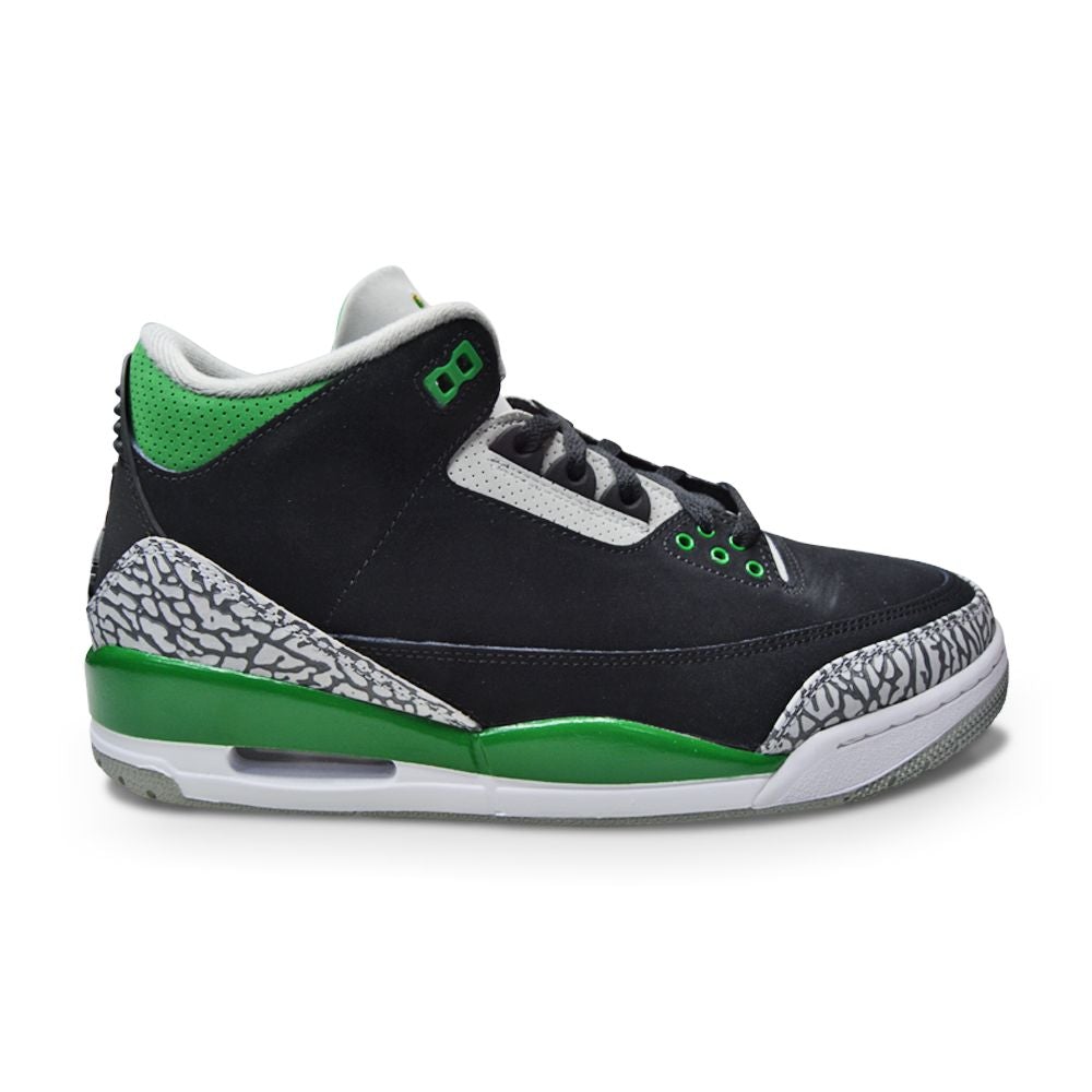 Juniors Nike Air Jordan 3 Retro (GS) - 398614 030 - Black Pine Green Silver White-Juniors-Nike-195243743163-Foot World