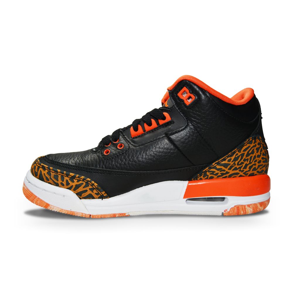 Juniors Nike Air Jordan 3 Retro (GS) - 441140 088 - Black Team Orange Kumquat-Juniors-Nike-Nike Air Jordan 3 Retro-sneakers Foot World