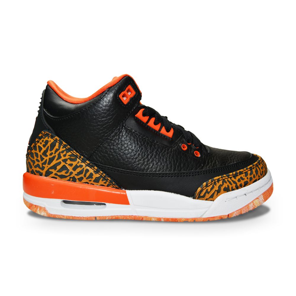 Juniors Nike Air Jordan 3 Retro (GS) - 441140 088 - Black Team Orange Kumquat-Juniors-Nike-Nike Air Jordan 3 Retro-sneakers Foot World