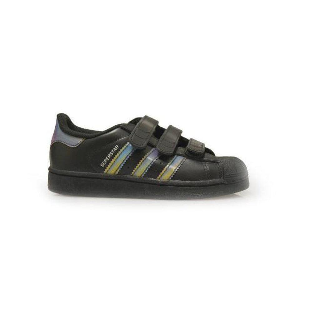 Kids Adidas Superstar CF C S80263 Black Reflective Stripe