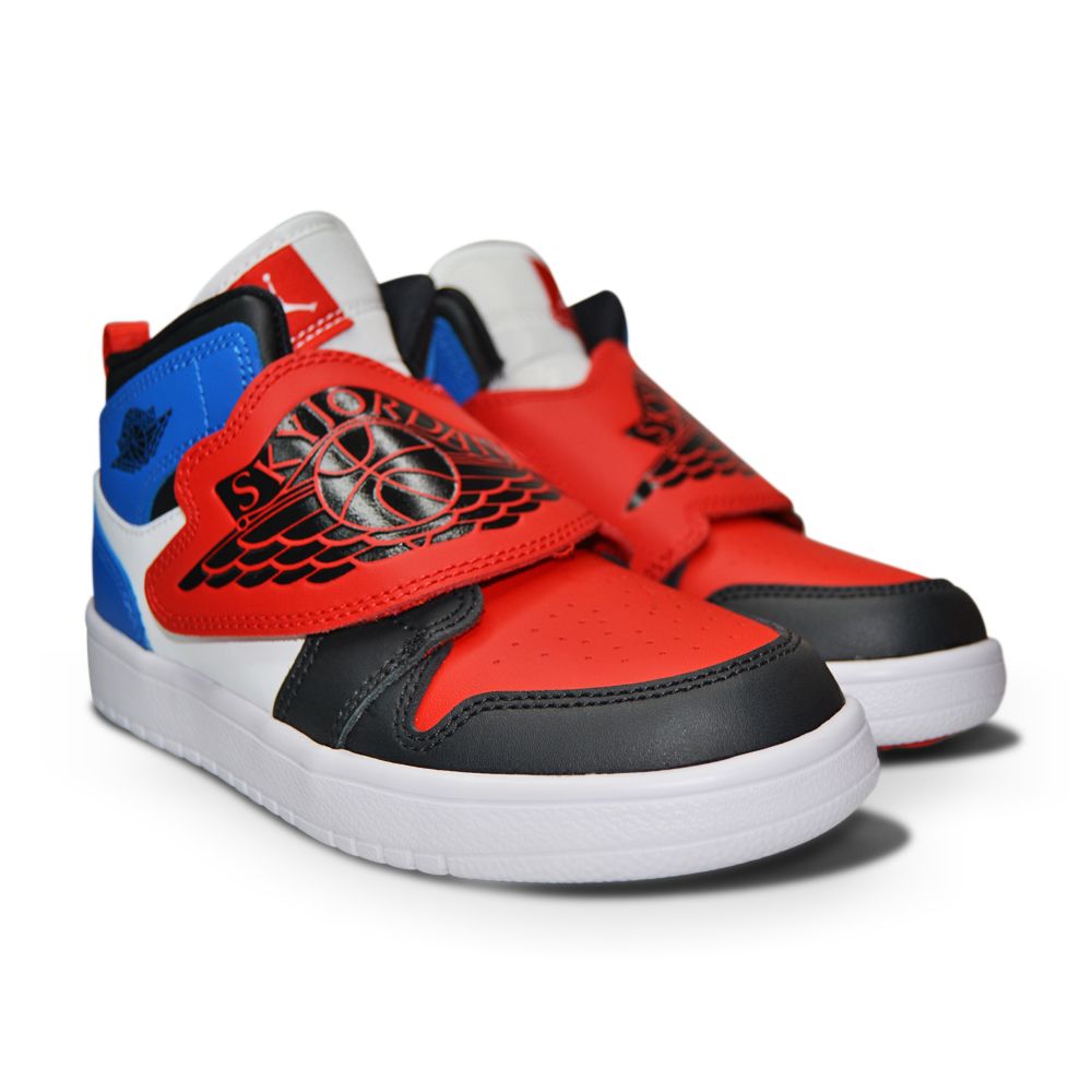 Kids Nike Sky Jordan 1 (PS) - BQ7197 104 - White Black University Red-kids-Nike-*Rare*, Brands Kids, Footwear Kids, Jordan *Rare*, Kids, Nike Brands-sneakers Foot World