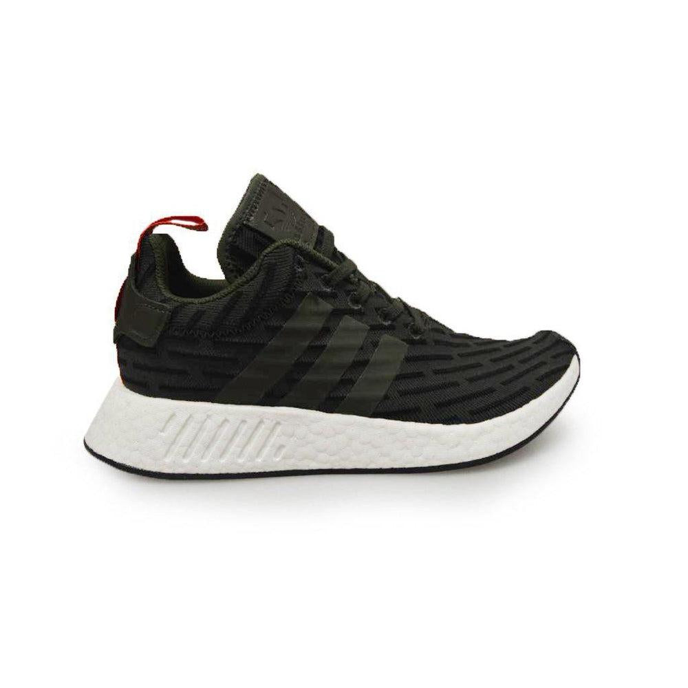 Mens Adidas NMD_R2 - BY2500 - Green White Red Trainers Foot World Mens Adidas NMD_R2 - BY2500 - Green White Red Trainers Foot World