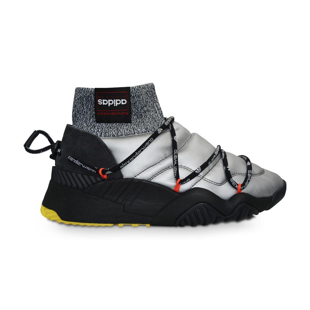 Mens Adidas Puff Trainer X Alexander Wang - FV2960 - Silver Black-Boots & Shoes, Casual Trainers, Footwear, High Tops-Foot World UK