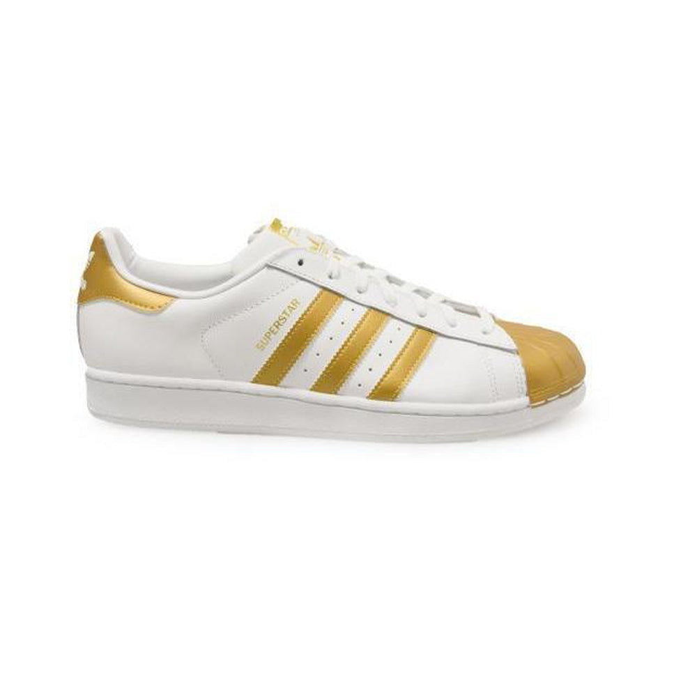 Mens Adidas Superstar Metallic Pack S81726 White Gold Trainers