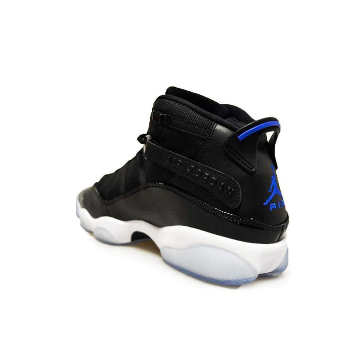 Mens Nike Jordan 6 Rings *RARE* - 322992 016 - Black Hyper Royal White Trainers-*Rare*, Basketball, Heat, Jordan *Rare*, Jordan Brands, Nike Brands-Foot World UK