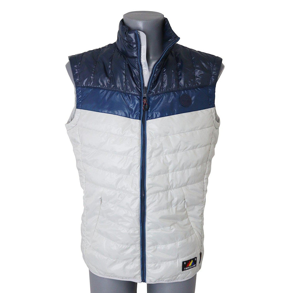 Mens Timberland Skye Peak Vest Jacket For Men - 0A1MWON90 - White Blue Navy-Jackets & Gillets, T-Shirts, Timberland-Foot World UK