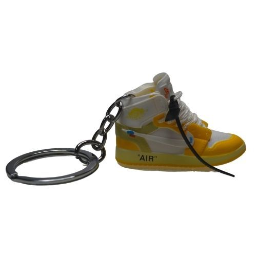 Novelty Sneaker Keyring Stocking Filler 3D Jordan 1 "Canary Yellow"-Unisex-Other-sneakers Foot World