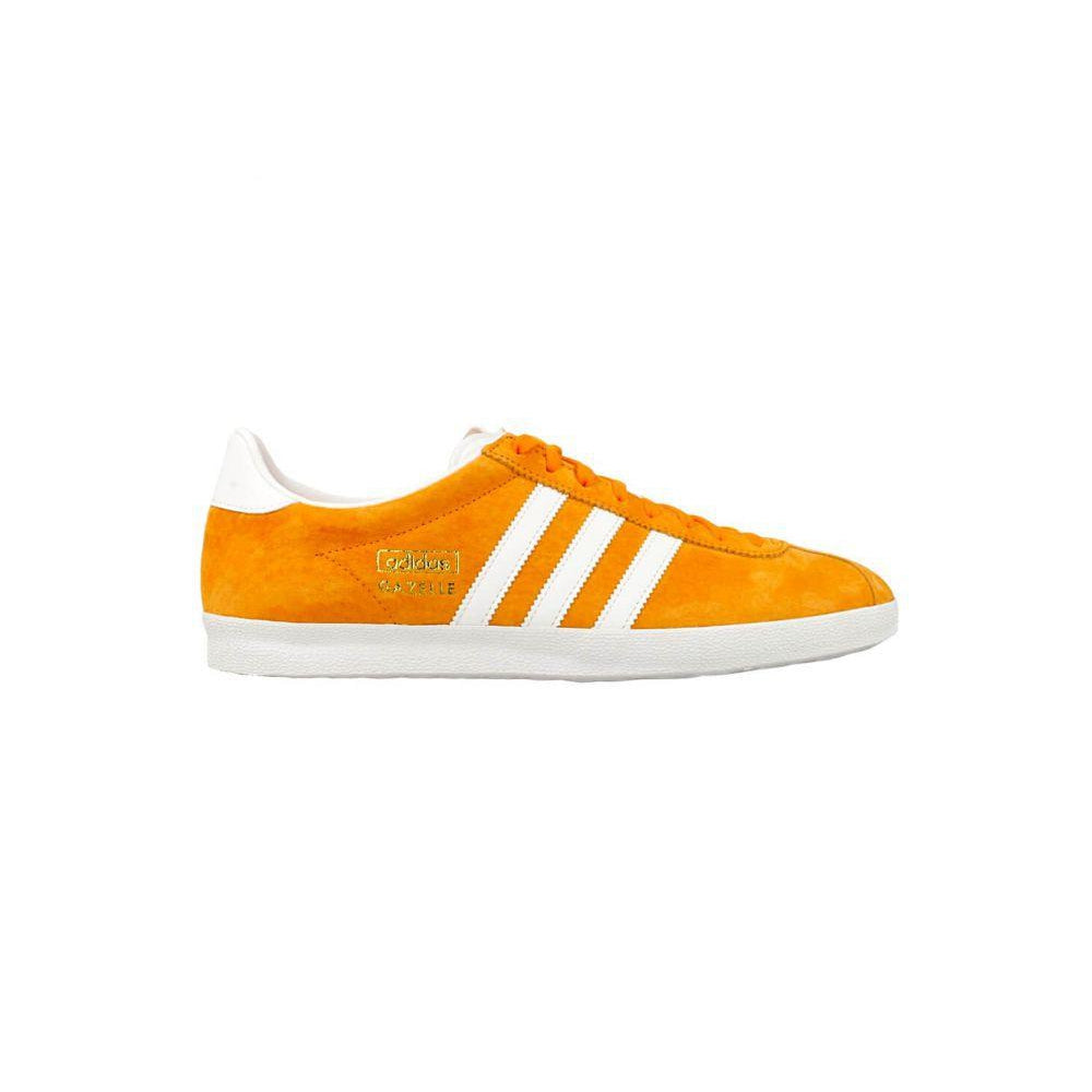 Womens Adidas Gazelle OG - S74848 -Orange White Trainers Foot World Womens Adidas Gazelle OG - S74848 -Orange White Trainers Foot World