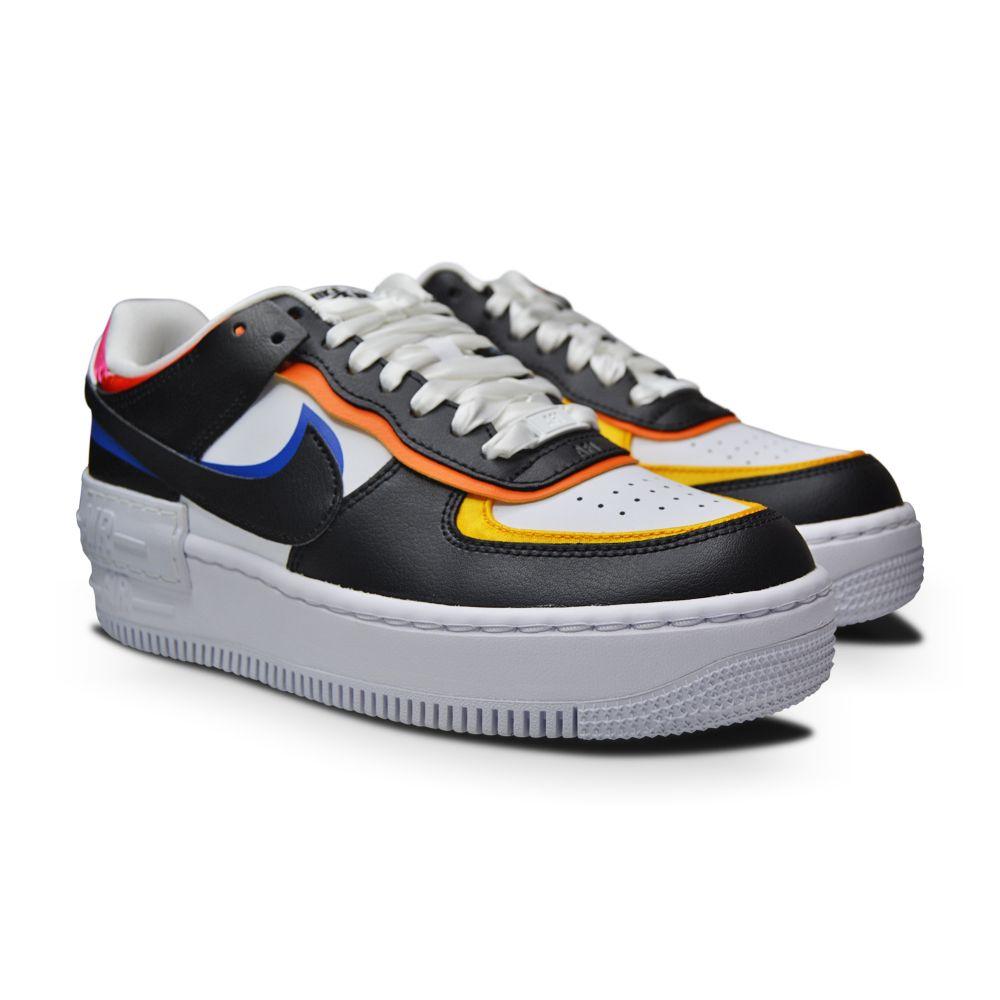 Womens Nike Air Force 1 Shadow - DC4462 100 - White Black Pink Glow-Air Force 1, Footwear Women, Nike, Nike Brands, Running Footwear-Foot World UK