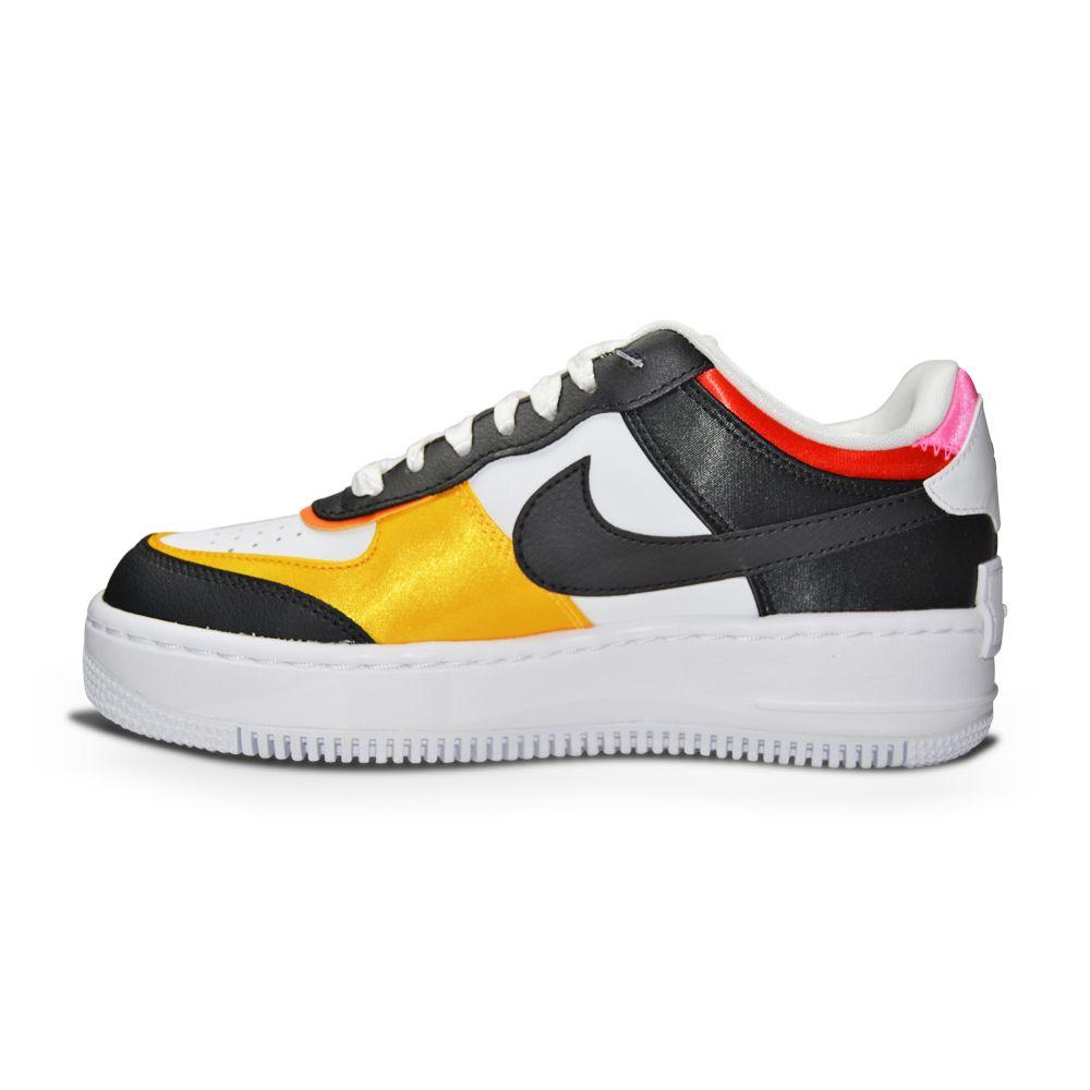 Womens Nike Air Force 1 Shadow - DC4462 100 - White Black Pink Glow-Air Force 1, Footwear Women, Nike, Nike Brands, Running Footwear-Foot World UK