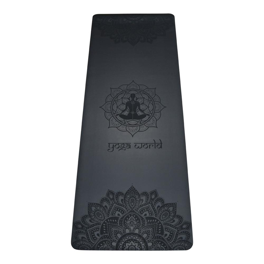 Yoga World Mandala PU Yoga Mat - Non-Slip Surface & Anti-Skid TPE Underside-Yoga Mats-Foot World UK