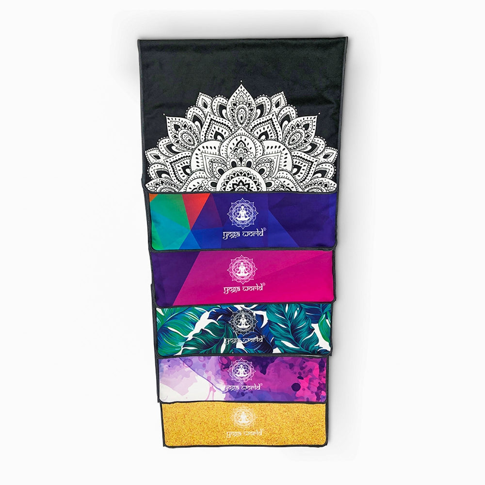 Yoga World Yoga Towel - Thick, Soft, Sweat Absorbent, Nonslip Exercise Towel-YOGA TOWEL PREMIUM NON-SLIP AND ABSORBENT: Yoga World towels are made of 100% premium microfibre. This is an ideal moisture absorbent towel to wipe away perspiration and create a slip-free surface. Stay focused on your mind, body, and breath through your entire practice. PROTECTION: Protect your mat, this machine washable yoga towel provide a layer between you and your mat. Ideal for hot yoga and those colder months. EA