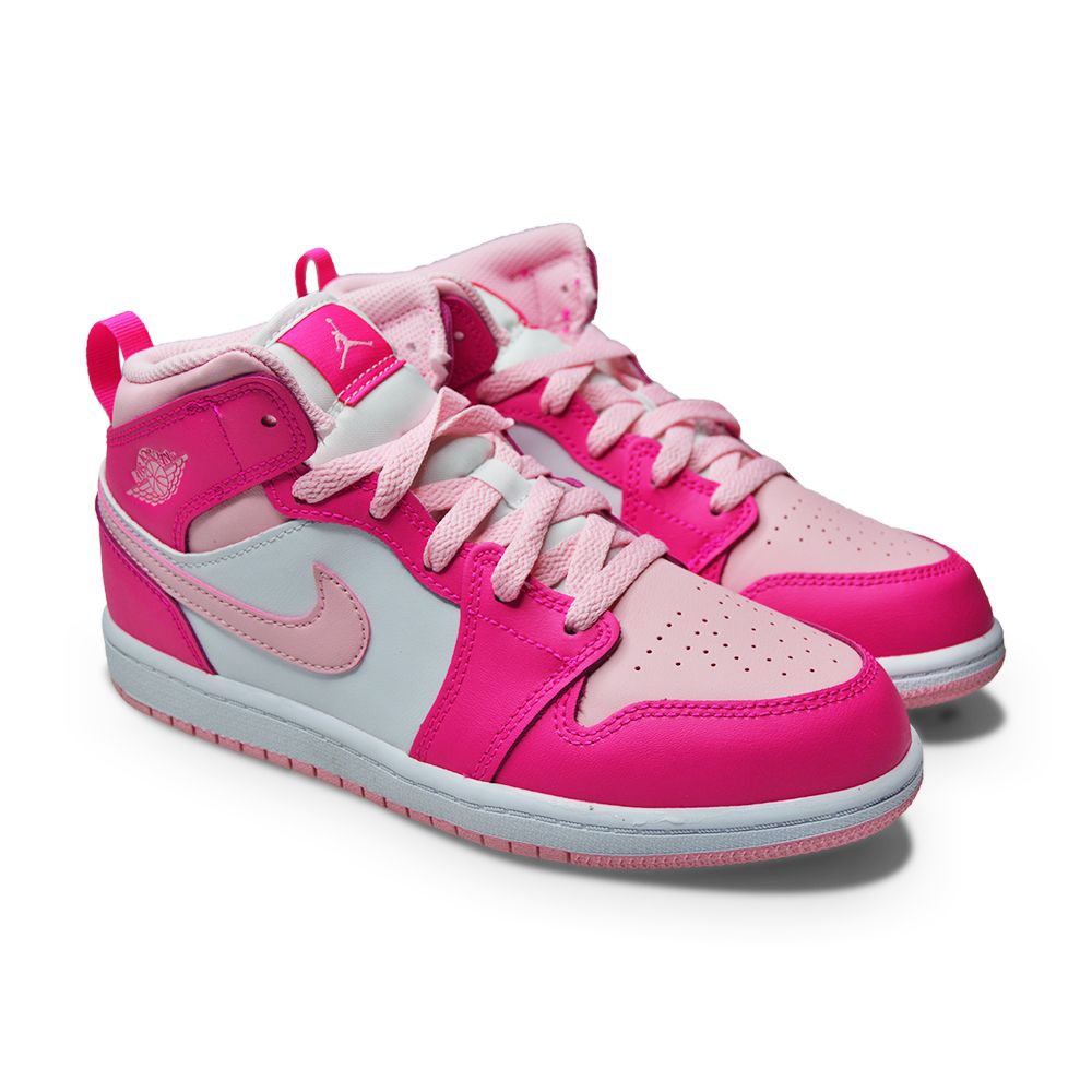 Kids Nike Jordan 1 Mid (PS) "Fierce Pink"