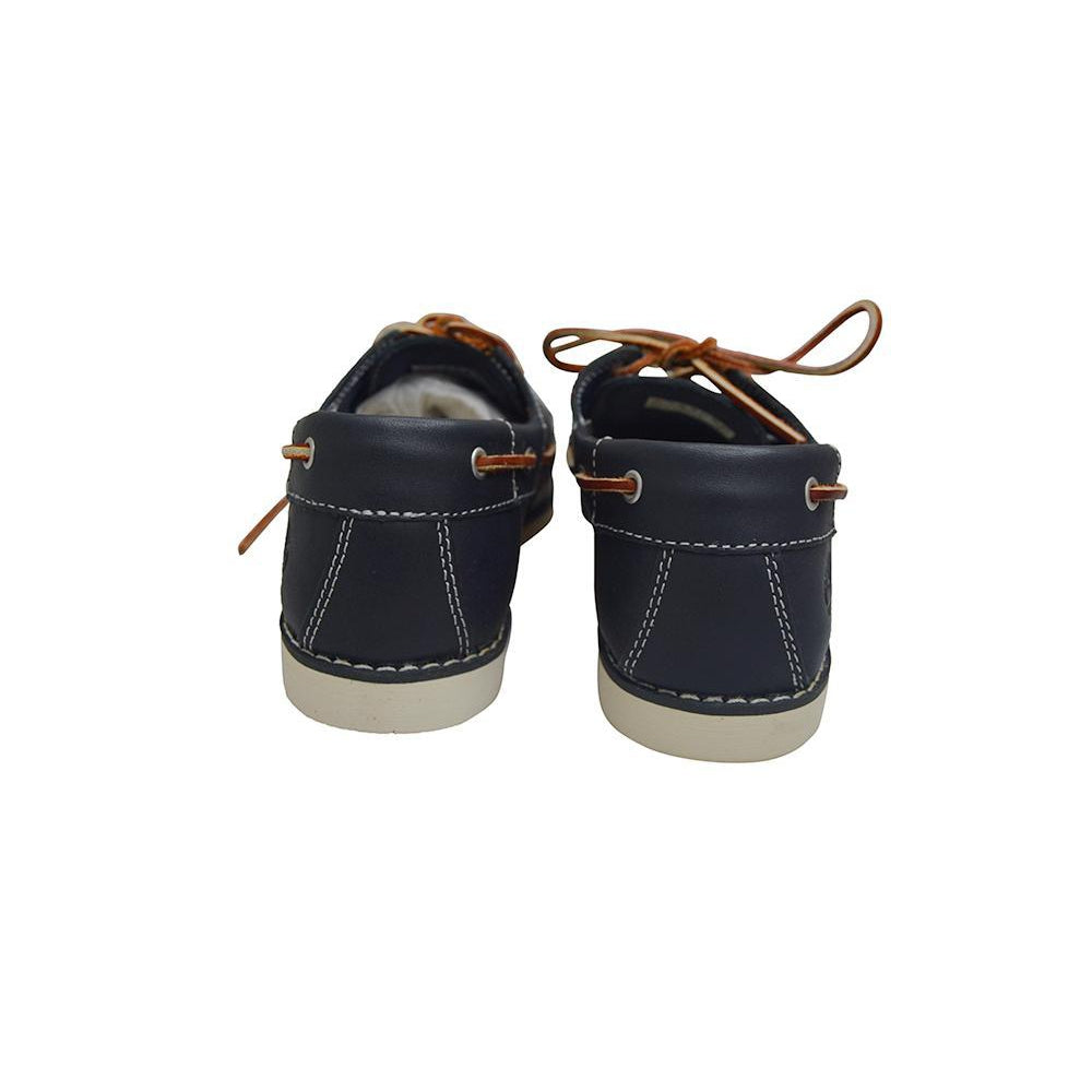 Juniors Boat Shoes - 3197A - Navy blue boat Shoes for big Kids UK 5.5