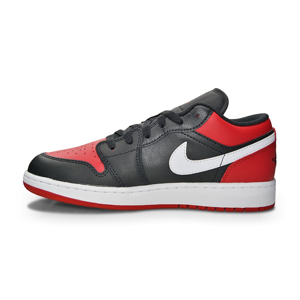 Juniors Nike Air Jordan 1 Low (GS) - 553560 066 - Black Gym Red White