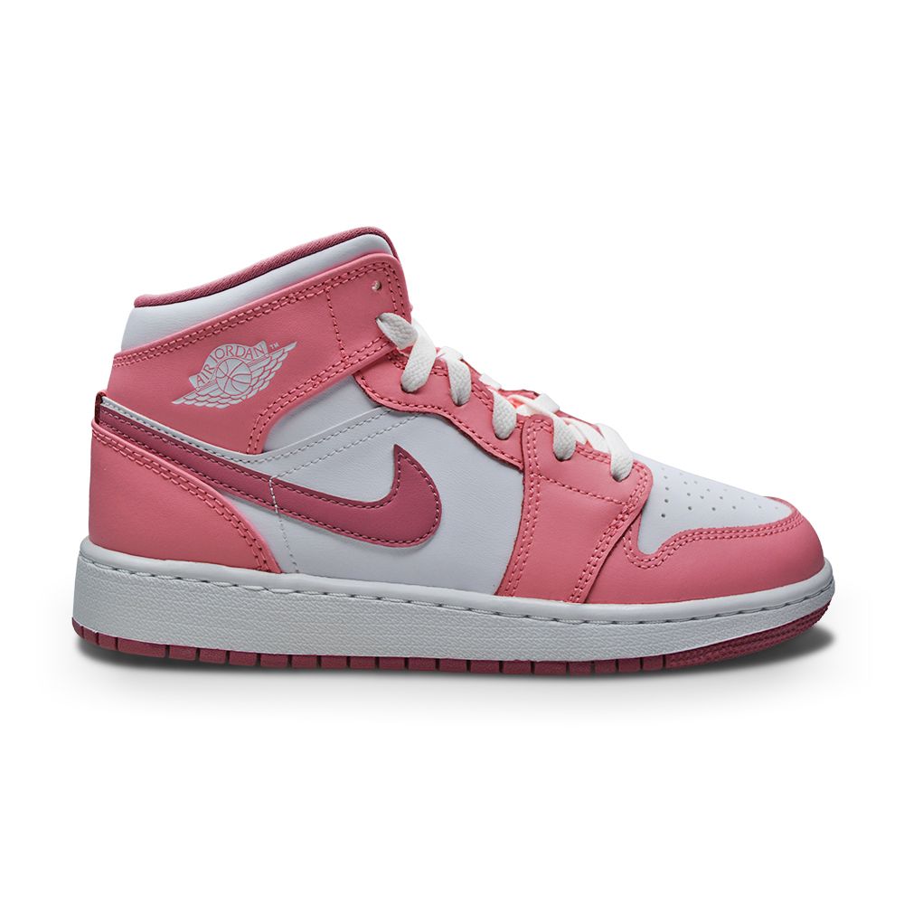 Juniors Nike Air Jordan 1 Mid (GS) - DQ8423 616 - Coral Chalk Desert Berry White