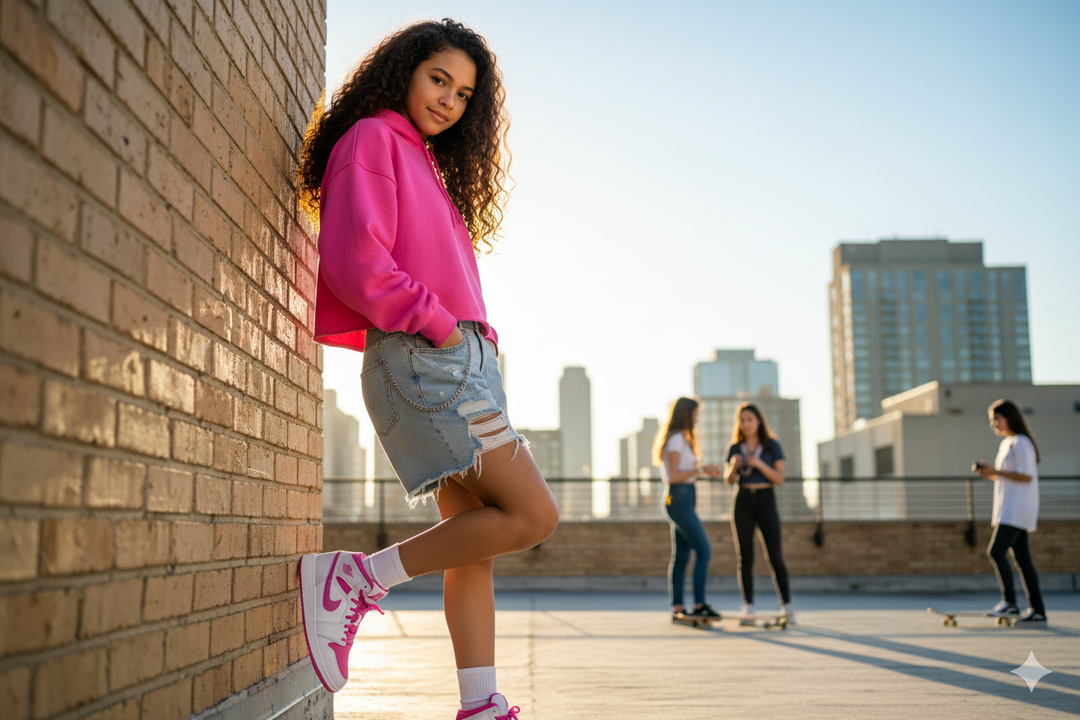Air Jordan 1 Mid "Fire Pink" (GS)