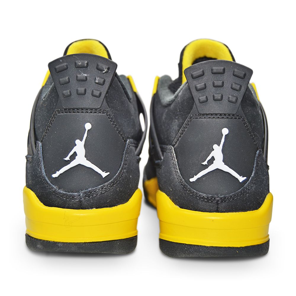 Juniors Nike Air Jordan 4 Retro (GS) - 408452 017 - Black White Tour Yellow