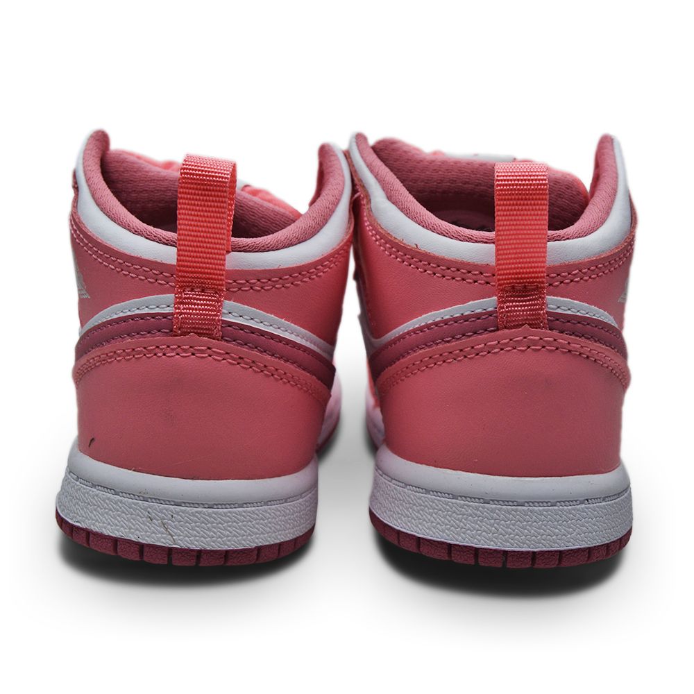 Kids Nike Jordan 1 Mid (PS) - DQ8424 616 - Coral Chalk Desert Berry White