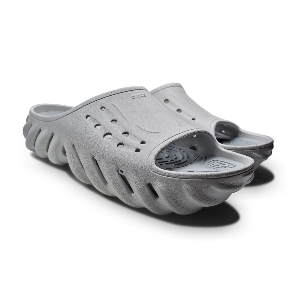 Mens Crocs Echo Slide Clogs - 209170-1FT - Grey