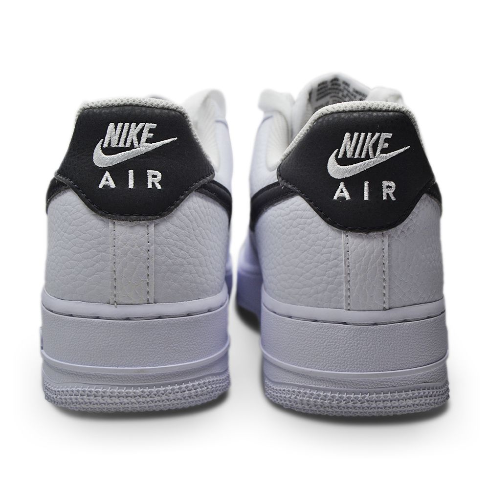 Mens Nike Air Force 1 '07 AF1 - White Black 'Pebbled'