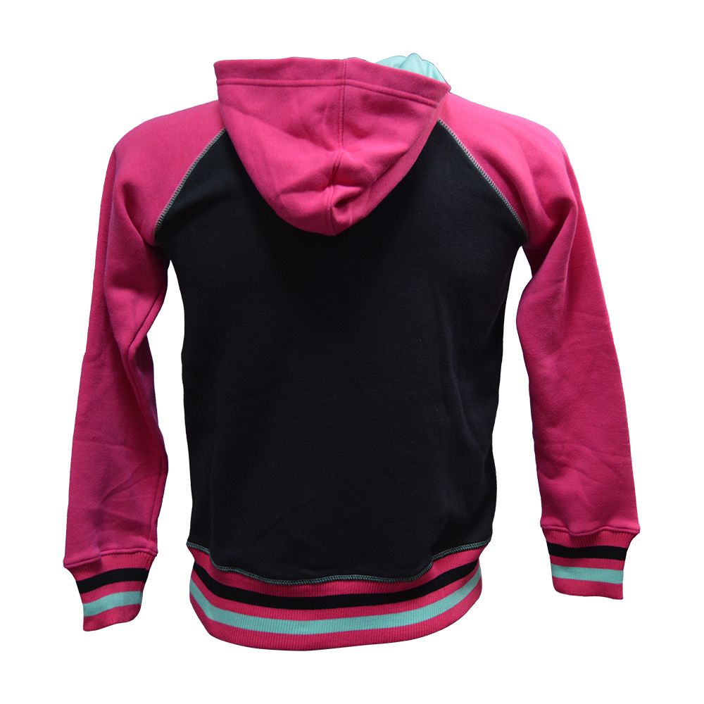 Nike Jordan Girls Fleece Hoodie Cosy warm 1-2 Zip Hoodie with hood Pink Black