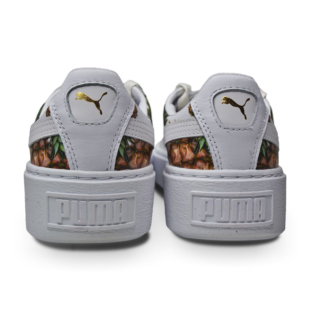 Puma platform basket white deals