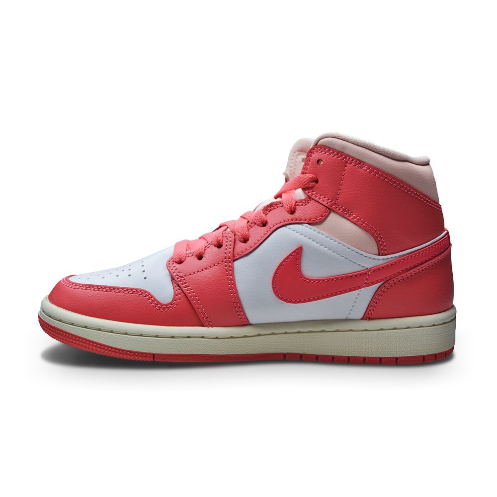Womens Nike Air Jordan 1 Mid - BQ6472 186 - White Pink "Strawberries and Cream"