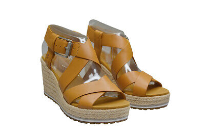Womens Timberland Nice Coast Cross Strap Wedge Sandals - A1MT3 - Biscuit