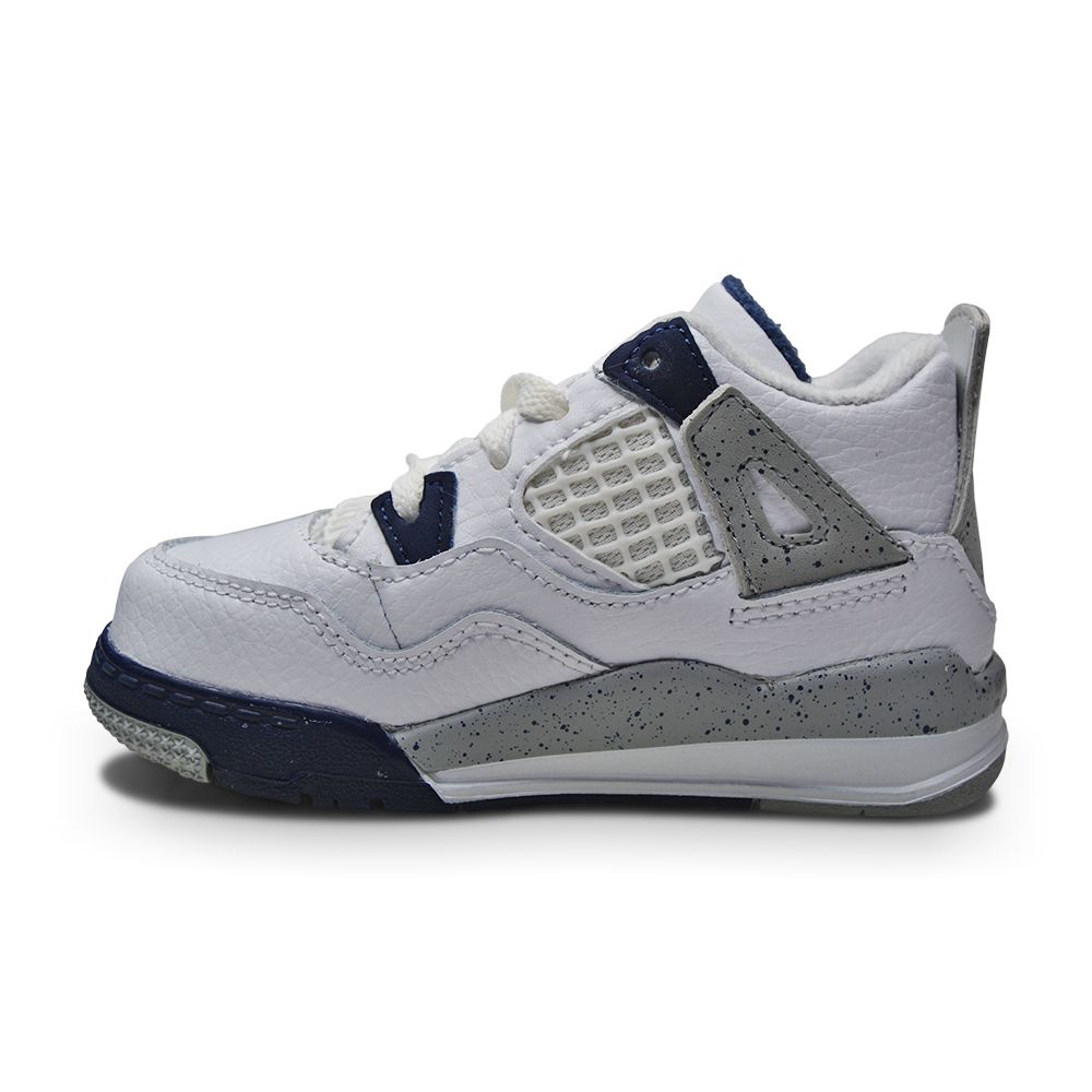 Infants Nike Jordan 4 Retro (TD) - BQ7670 140 - White Midnight Navy