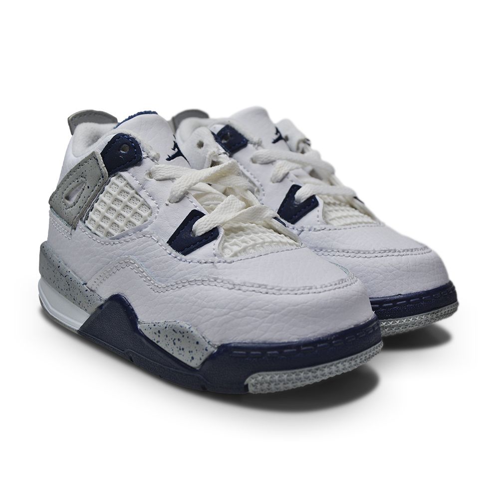 Infants Nike Jordan 4 Retro (TD) - BQ7670 140 - White Midnight Navy