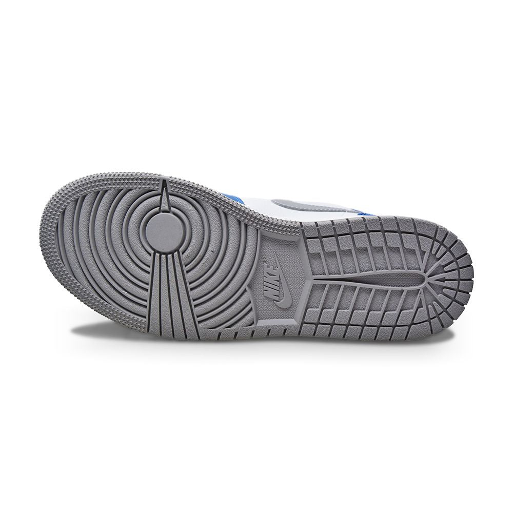Juniors Nike Air Jordan 1 Low (GS) - 553560 412 - True Blue Cement Grey White