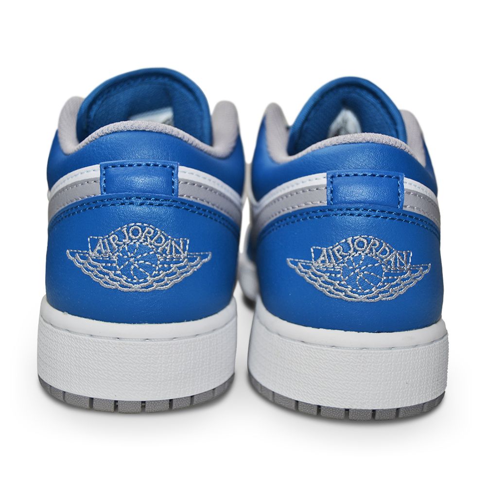 Juniors Nike Air Jordan 1 Low (GS) - 553560 412 - True Blue Cement Grey White