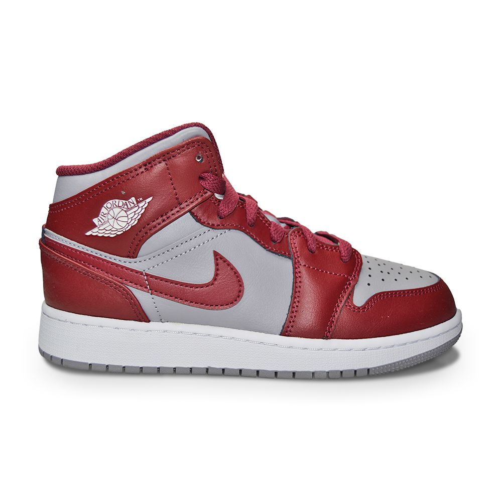 Juniors Nike Air Jordan 1 Mid (GS) - DQ8423 615 - Cherrywood Red White